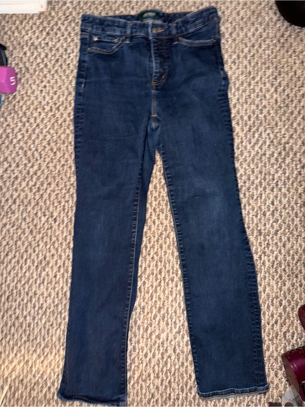 Ralph Lauren Women's Straight-Leg Dark Indigo Jeans